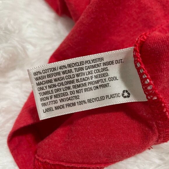 3/$10 Toddlers Cat and Jack Red Christmas Long Sleeve Top Size 2T - Picture 6 of 6